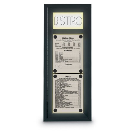 United Visual Products Sliding Door Indoor Enclosed Corkboard, 7 UV9003ACSH-BLACK-ULTMAR